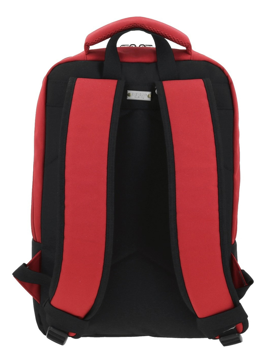 Mochila Chenson 1818 Juvenil Grande Wynn Basic 1865953 Color Rojo Diseño De La Tela Liso - vista 2