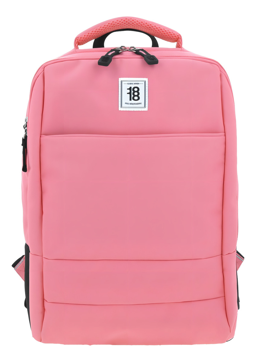 Mochila Chenson 1818 Juvenil Grande Wynn Basic 1865953 Color Rosa Diseño De La Tela Liso