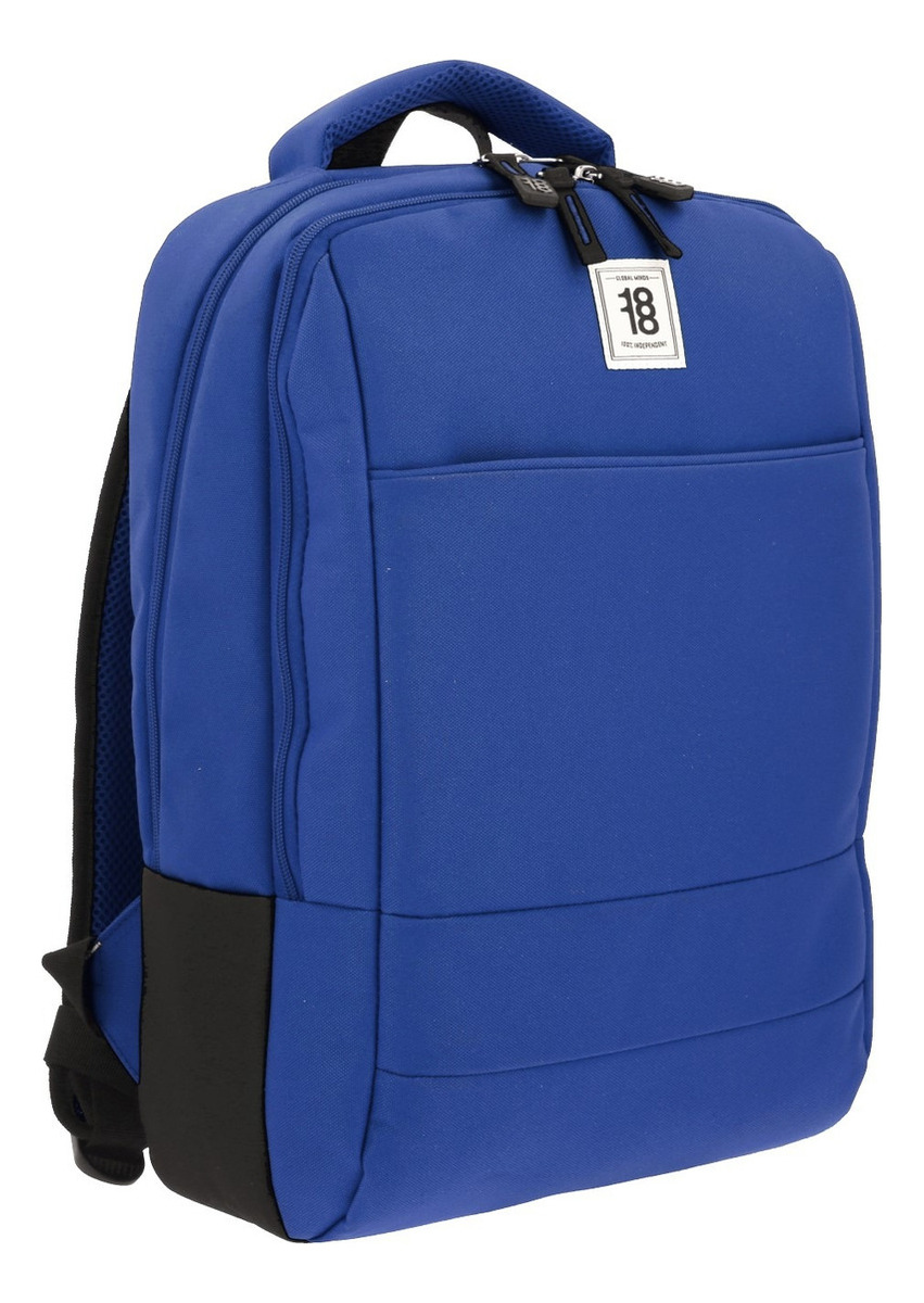 Mochila Chenson 1818 Juvenil Grande Wynn Basic 1865953 Color Violeta Oscuro Diseño De La Tela Liso 4