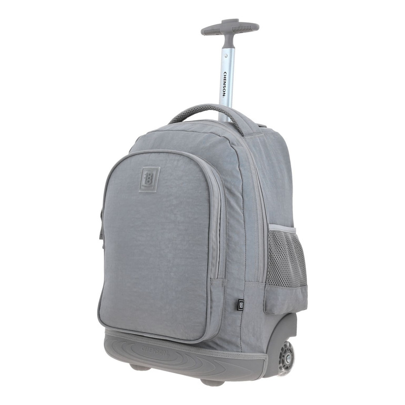 Mochila  Chenson Con Ruedas Color Gris Modelo Zilp 1870145-2 2