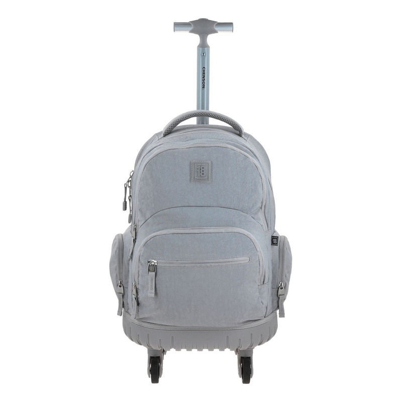 Mochila  Chenson Con Ruedas Color Gris Modelo Zilp 1870146-2