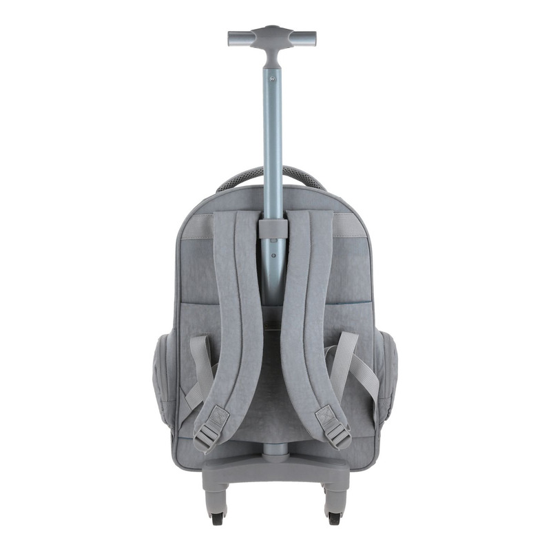 Mochila  Chenson Con Ruedas Color Gris Modelo Zilp 1870146-2 4