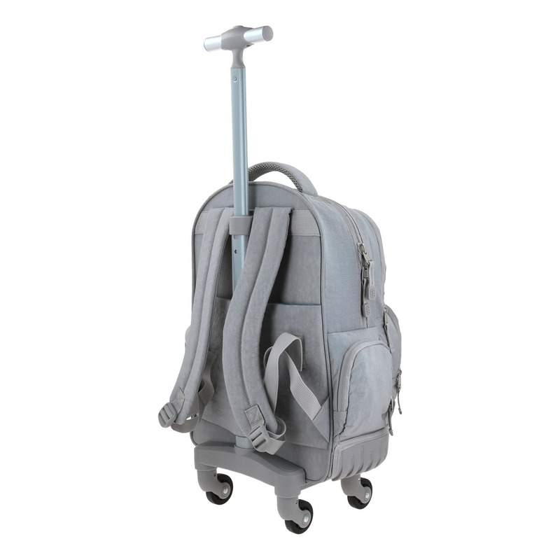 Mochila  Chenson Con Ruedas Color Gris Modelo Zilp 1870146-2 5