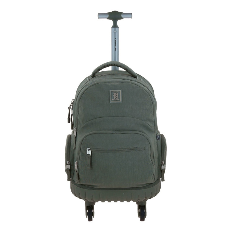 Mochila  Chenson Con Ruedas Color Gris Modelo Zilp 1870146-a