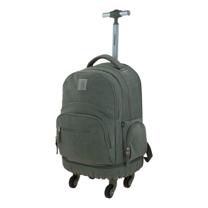 Mochila  Chenson Con Ruedas Color Gris Modelo Zilp 1870146-a 2