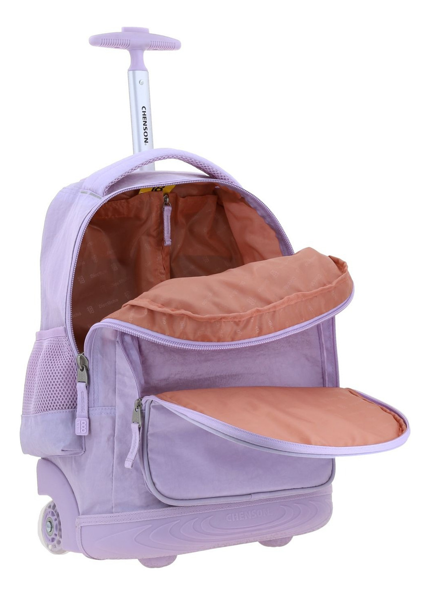 Mochila  Chenson Con Ruedas Color Lila Modelo Zilp 1870145-v - vista 2