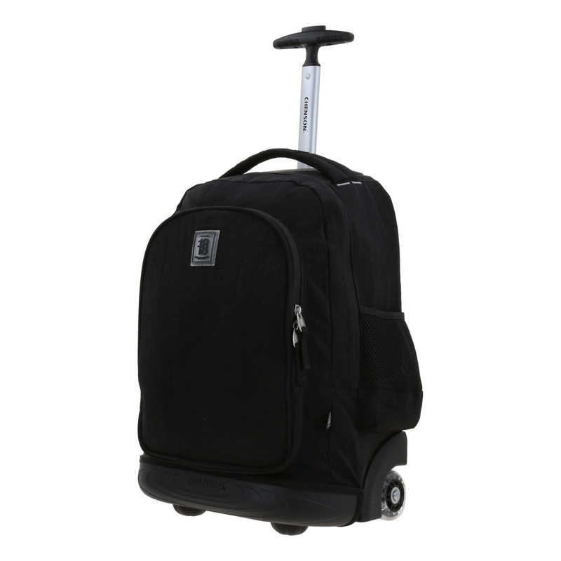 Mochila  Chenson Con Ruedas Color Negro Modelo Zilp 1870145-3 2