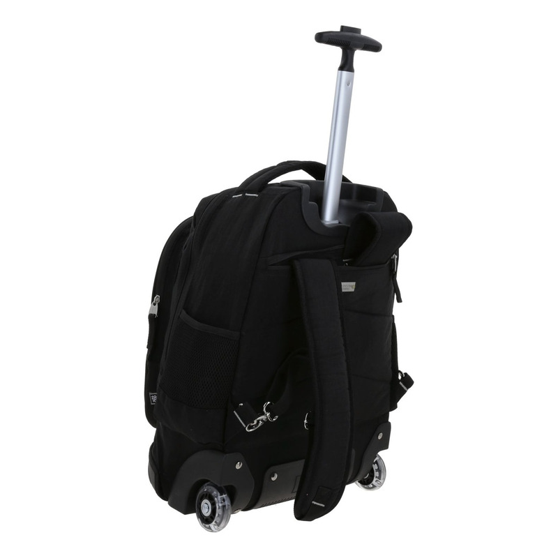 Mochila  Chenson Con Ruedas Color Negro Modelo Zilp 1870145-3 3