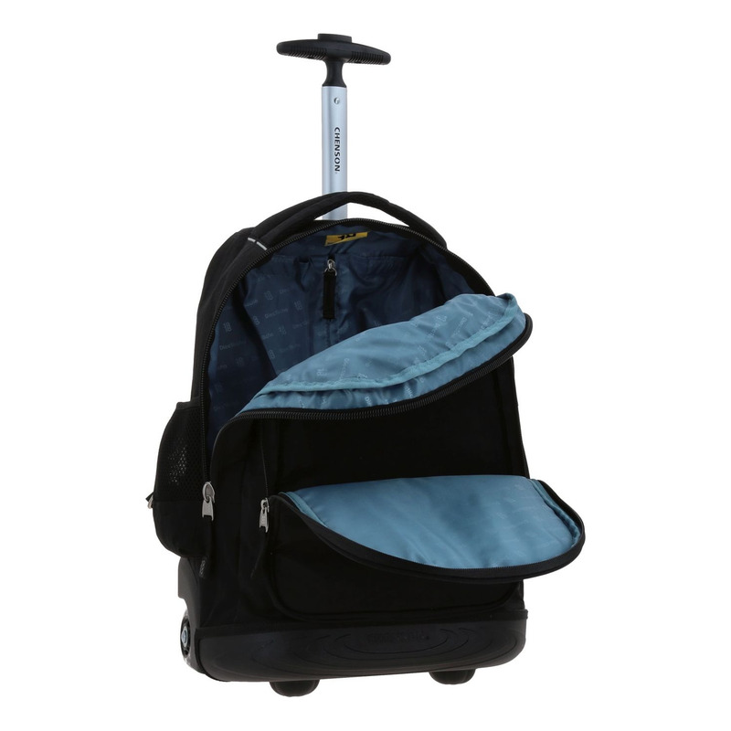 Mochila  Chenson Con Ruedas Color Negro Modelo Zilp 1870145-3 - vista 2