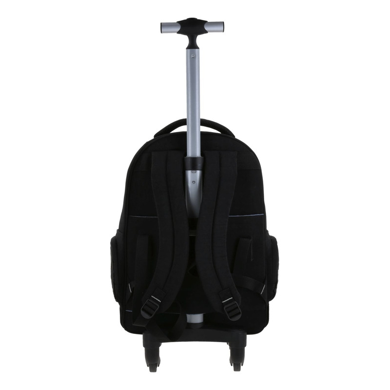Mochila  Chenson Con Ruedas Color Negro Modelo Zilp 1870146-3 3