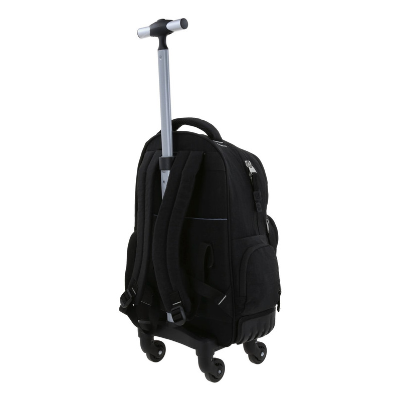 Mochila  Chenson Con Ruedas Color Negro Modelo Zilp 1870146-3 4