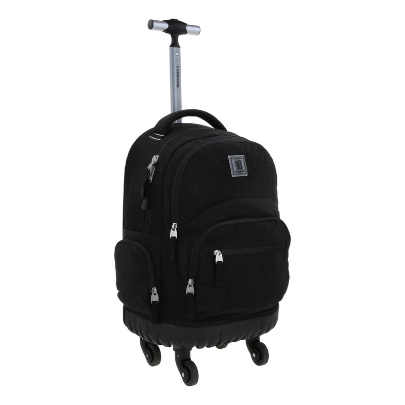 Mochila  Chenson Con Ruedas Color Negro Modelo Zilp 1870146-3 5
