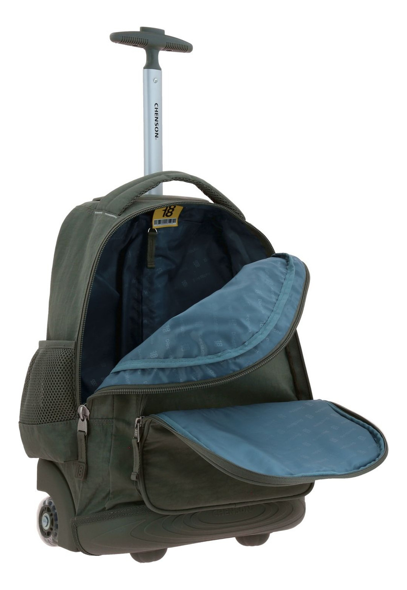 Mochila  Chenson Con Ruedas Color Verde Modelo Zilp 1870145-a - vista 2