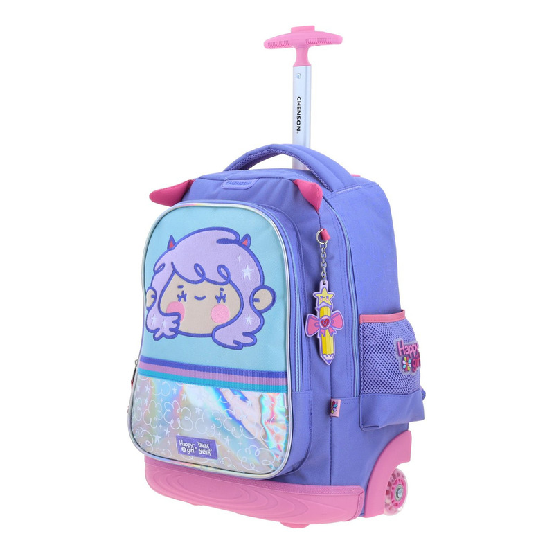 Mochila Chenson Con Ruedas Vania Bachur Primaria Malva 2