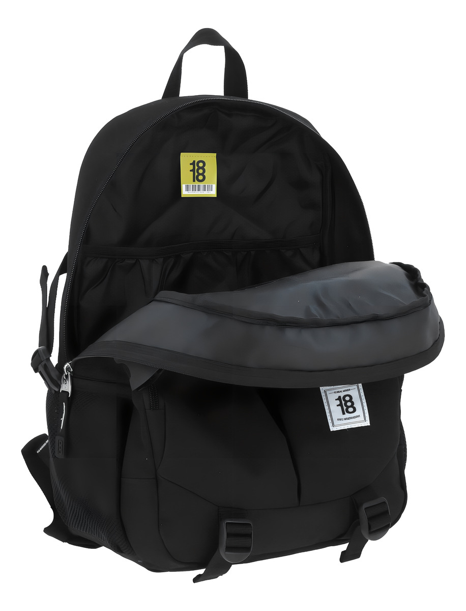 Mochila Chenson Grande 1818 Wynn Negro Broche Diseño De La Tela Liso 3