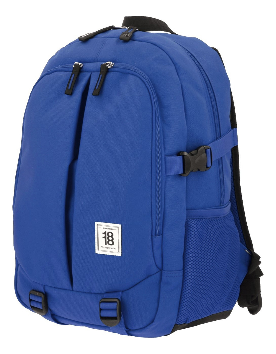 Mochila Chenson Grande Juvenil 1818 Wynn Broche 1865948 Color Violeta Oscuro Diseño De La Tela Liso 4