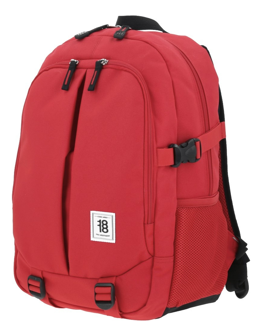 Mochila Chenson Juvenil Porta Laptop 1865948 Color Rojo Diseño De La Tela Liso 2