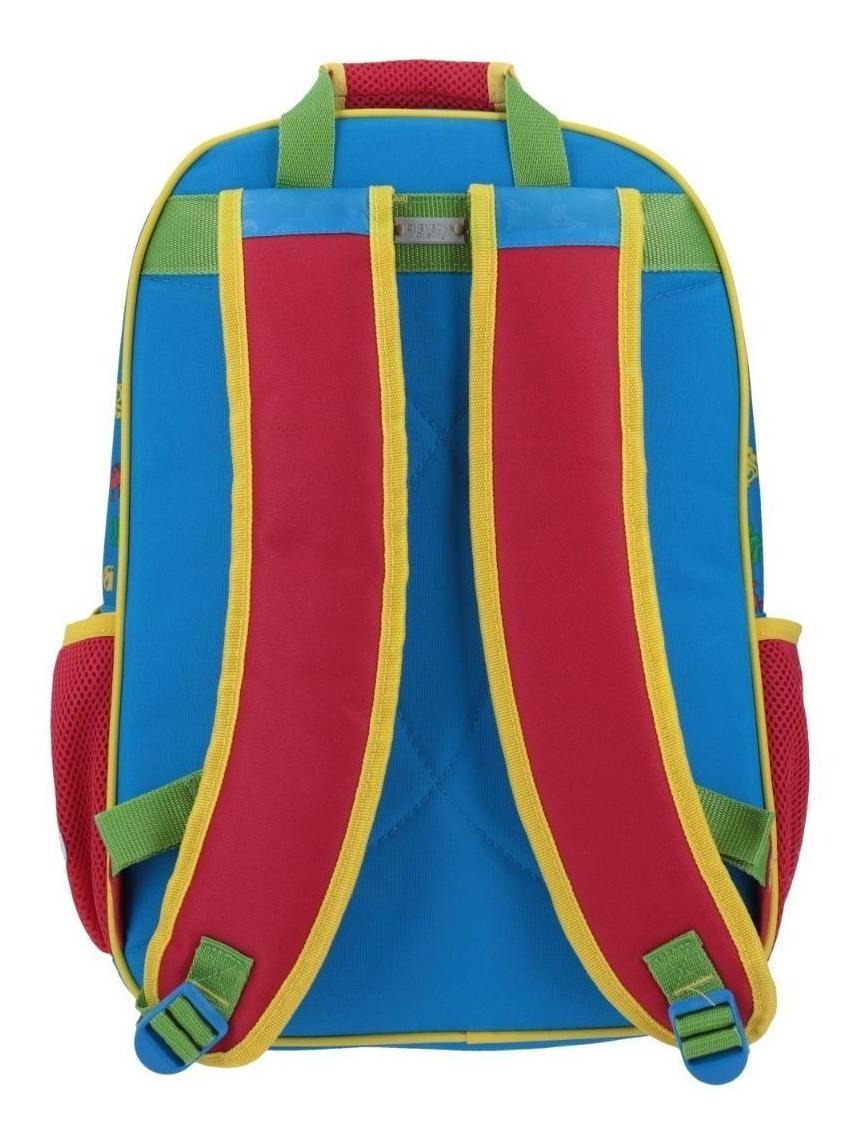 Mochila Chenson Mario Bros Mb64544-r Reforzada Dolay. Color Rojo Diseño De La Tela Rayado 2