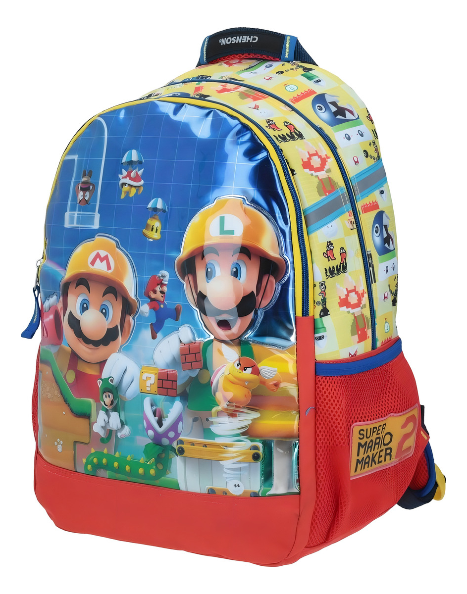 Mochila Chenson Mario & Luigi Maker Amarilla Kirat Amarillo Diseño De La Tela 3d 2