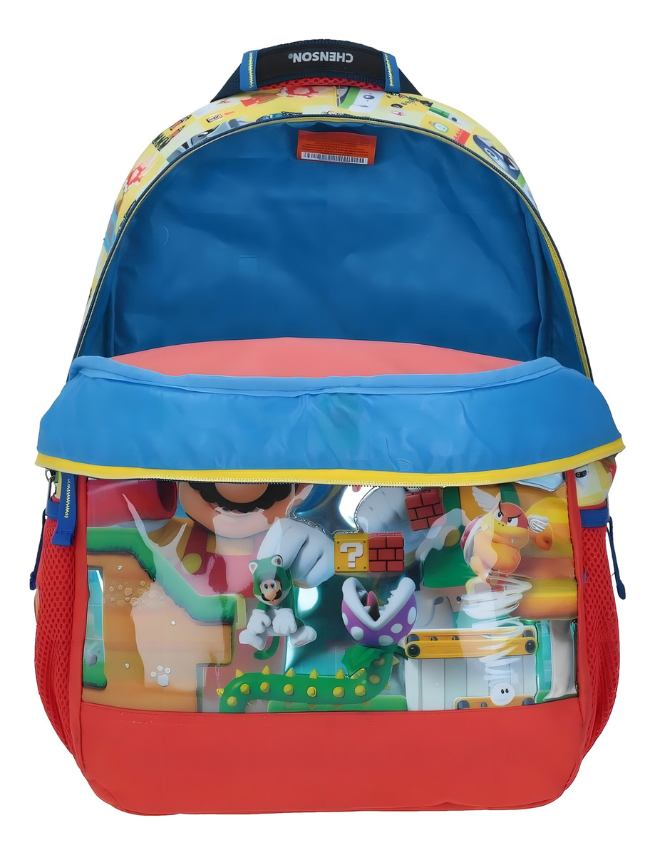 Mochila Chenson Mario & Luigi Maker Amarilla Kirat Amarillo Diseño De La Tela 3d 4