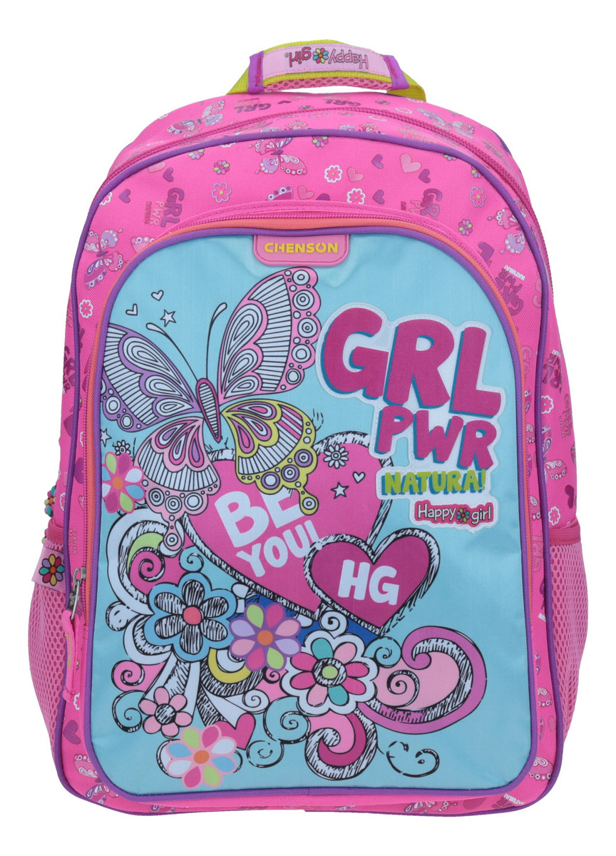 Mochila Chenson Para Niña Happy Girl Escolar Primaria Hg64704-p