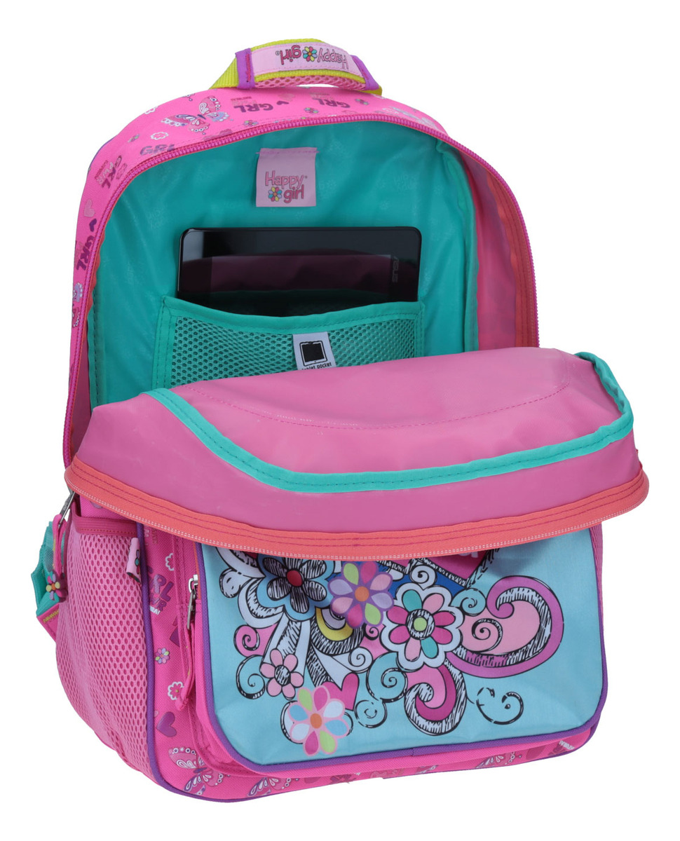 Mochila Chenson Para Niña Happy Girl Escolar Primaria Hg64704-p - vista 2
