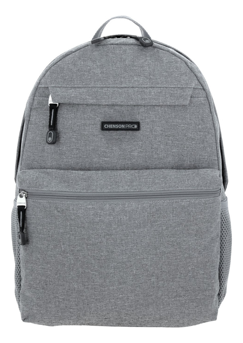 Mochila Chenson Profesional Con Porta Laptop 15» Cp65942-2 Color Gris Diseño De La Tela Liso