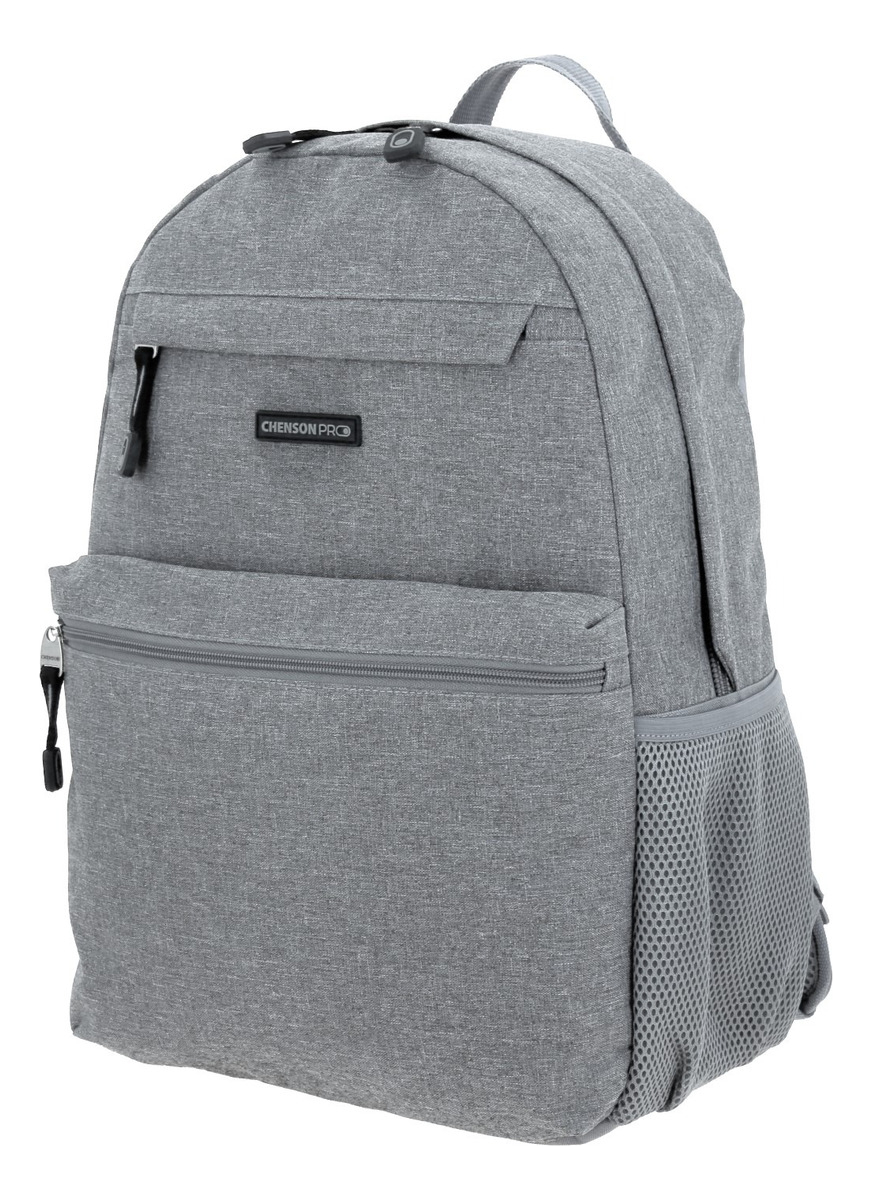 Mochila Chenson Profesional Con Porta Laptop 15» Cp65942-2 Color Gris Diseño De La Tela Liso 3