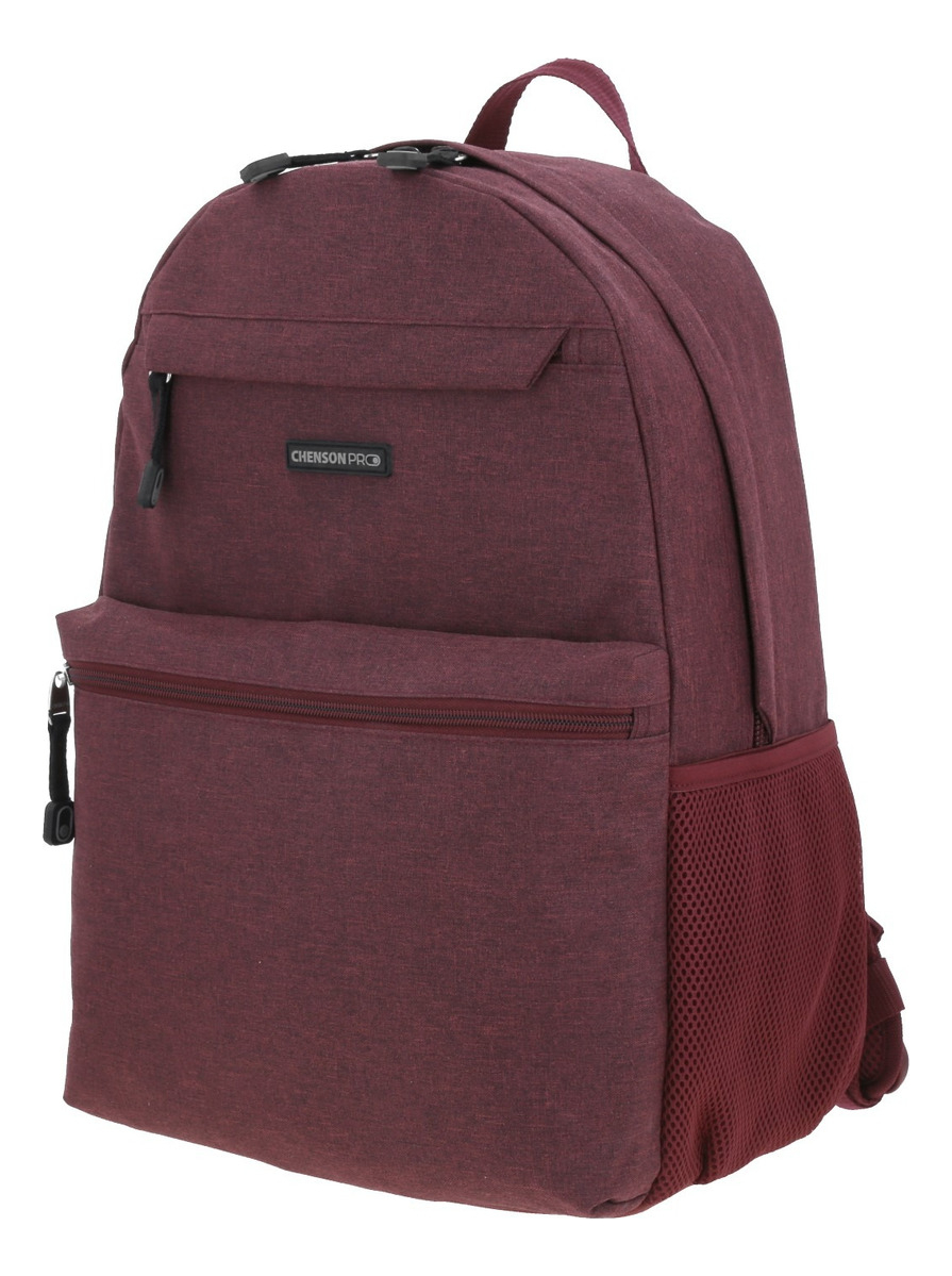 Mochila Chenson Profesional Con Porta Laptop 15» Cp65942-m Color Tinto Diseño De La Tela Liso 2