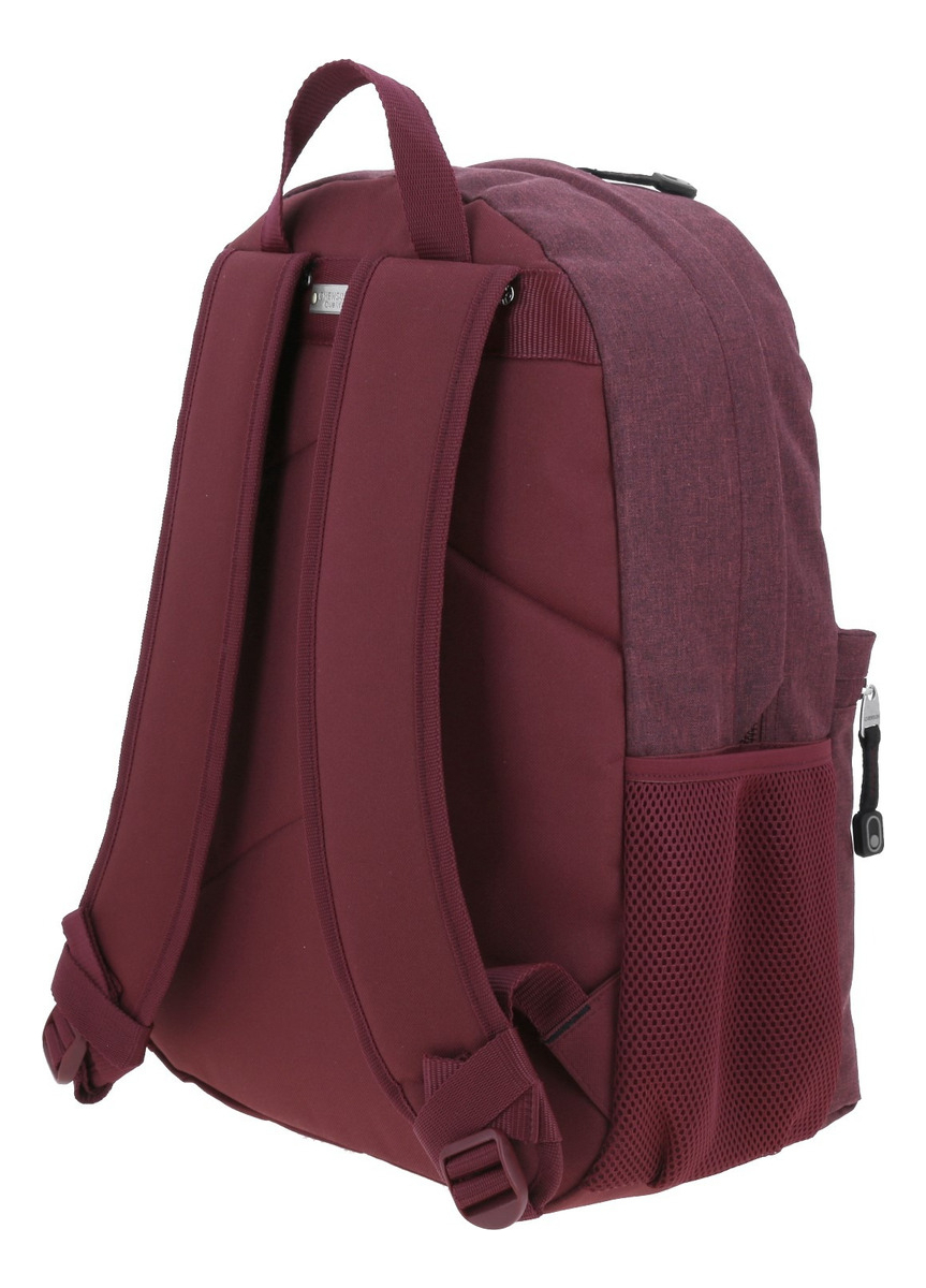 Mochila Chenson Profesional Con Porta Laptop 15» Cp65942-m Color Tinto Diseño De La Tela Liso - vista 2