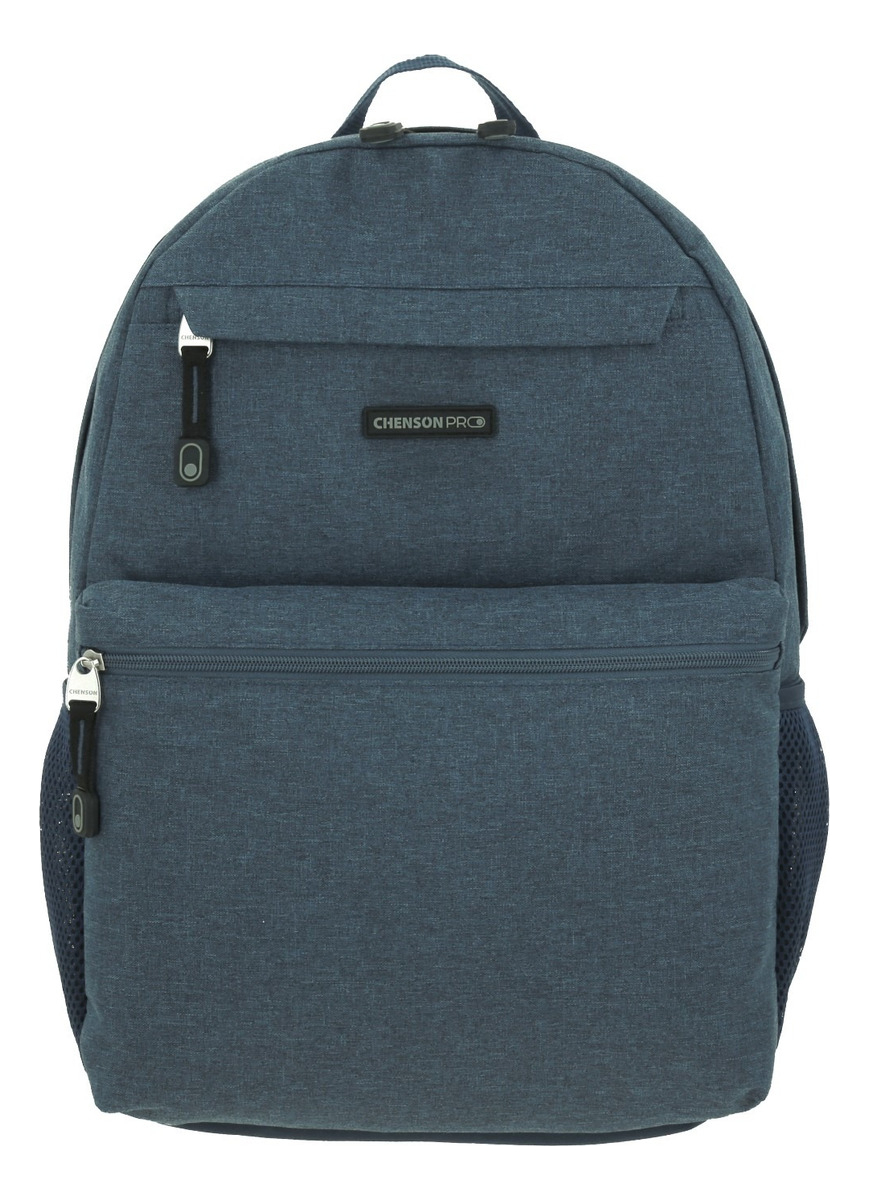 Mochila Chenson Profesional Con Porta Laptop 15» Tesa Cp65942-9 Color Azul Diseño De La Tela Liso