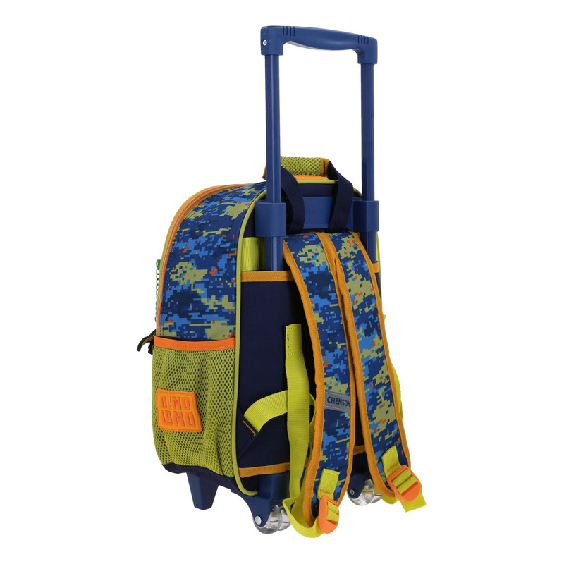 Mochila Chenson Ruedas Escolar Llantas Kinder T-rex Korav - vista 2
