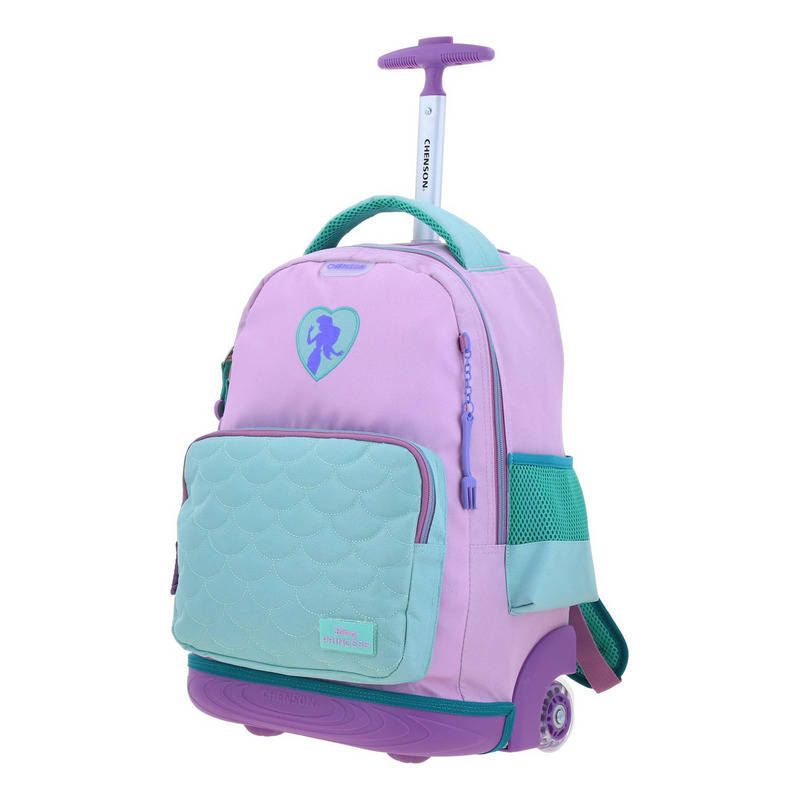 Mochila Chenson Ruedas Princesas Ariel Primaria Luriel - vista 2
