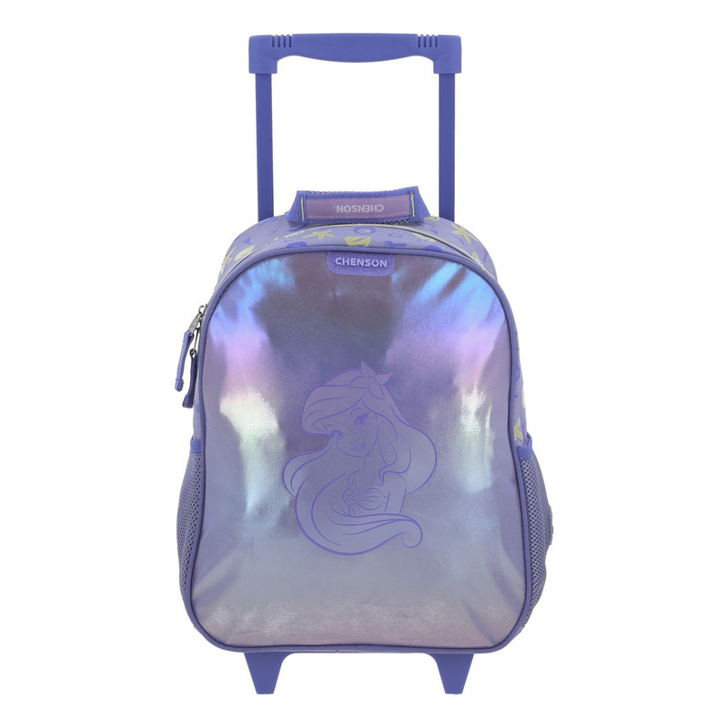Mochila Chica Chenson Con Ruedas Preescolar Kinder Disney Princesas Sirenita Sia Pr70613-v
