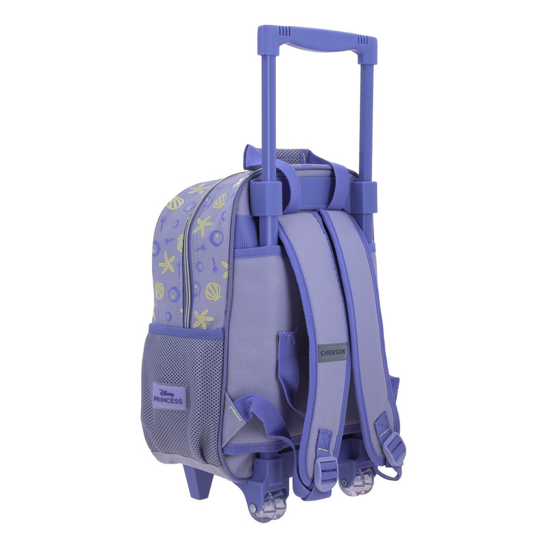 Mochila Chica Chenson Con Ruedas Preescolar Kinder Disney Princesas Sirenita Sia Pr70613-v 3