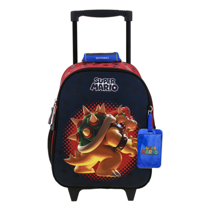 Mochila Chica Con Ruedas Chenson Mario Bros Bowie