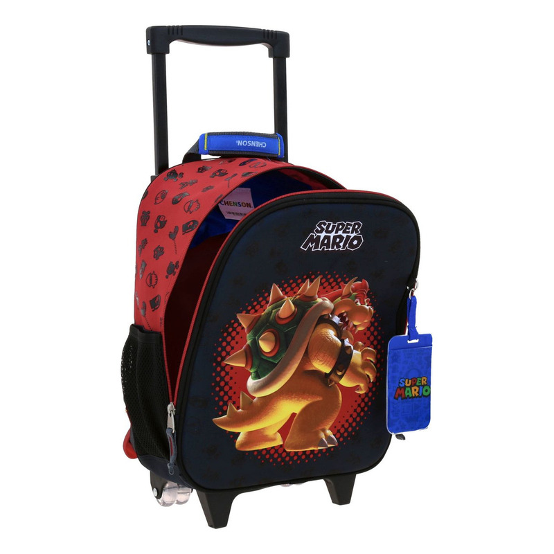 Mochila Chica Con Ruedas Chenson Mario Bros Bowie - vista 2