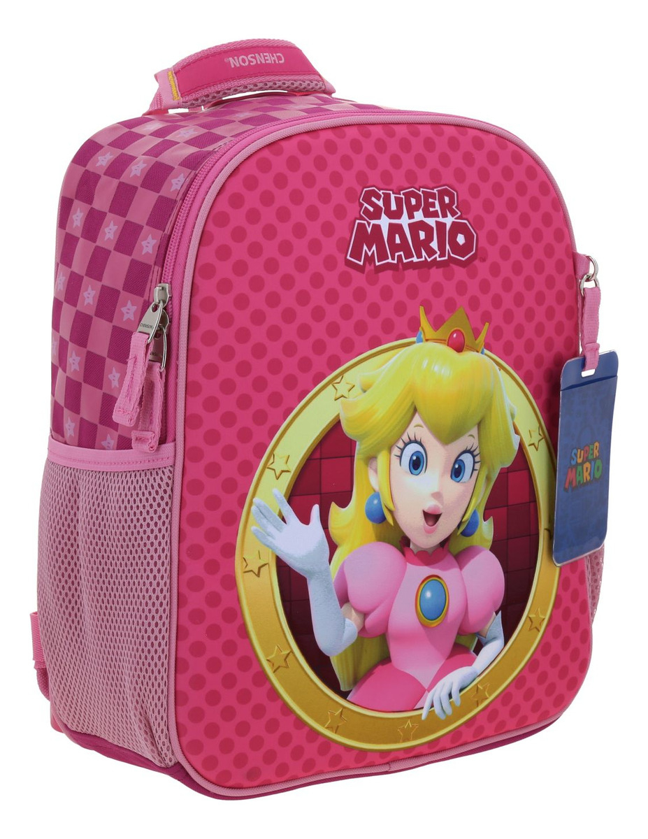 Mochila Chica Princesa Peach Chenson Escolar Kinder Barb - vista 2