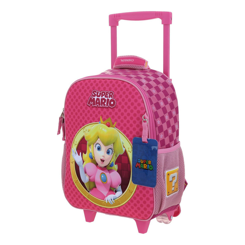 Mochila Chica Ruedas Chenson Mario Bros Peach Barb