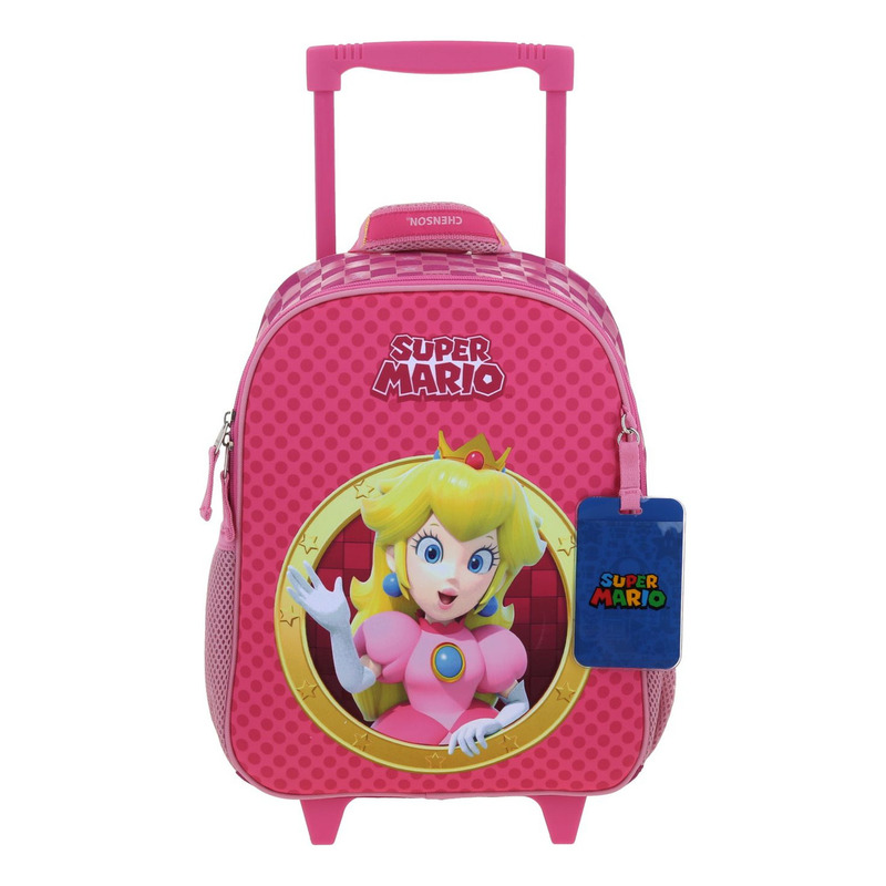 Mochila Chica Ruedas Chenson Mario Bros Peach Barb - vista 2