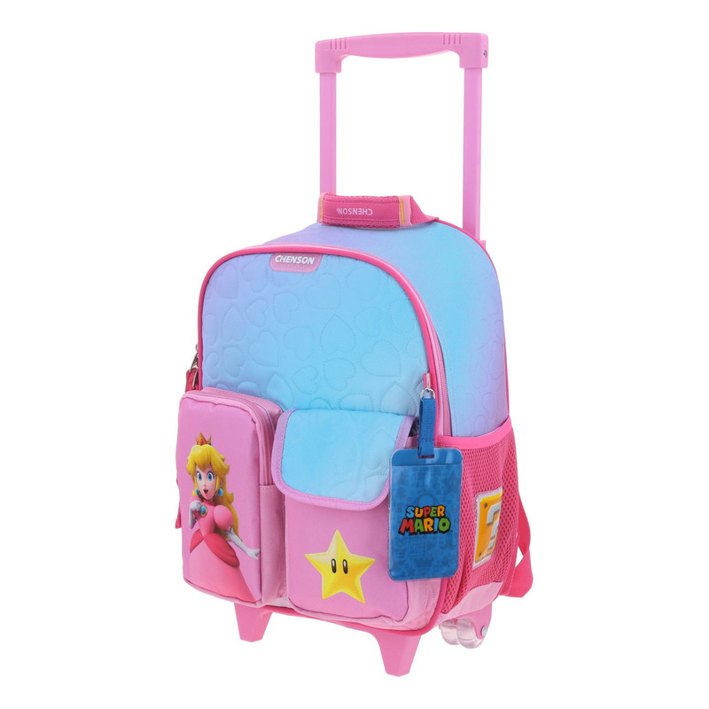 Mochila Chica Ruedas Chenson Mario Bros Peach Kiut 2