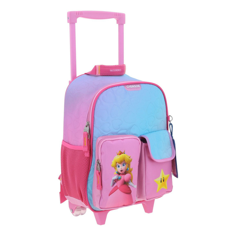 Mochila Chica Ruedas Chenson Mario Bros Peach Kiut 5