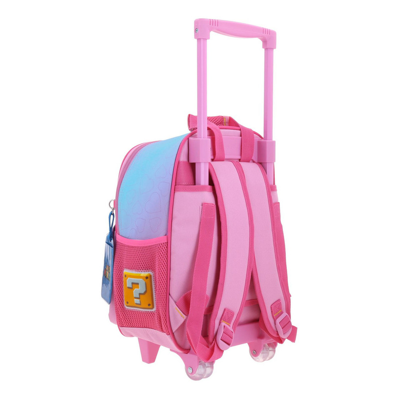 Mochila Chica Ruedas Chenson Mario Bros Peach Kiut - vista 2