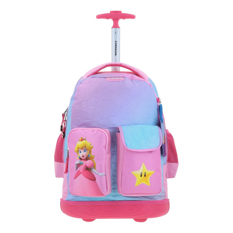 Mochila Con Ruedas Chenson Mario Bros Peach Kiut