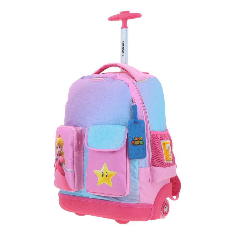 Mochila Con Ruedas Chenson Mario Bros Peach Kiut 2