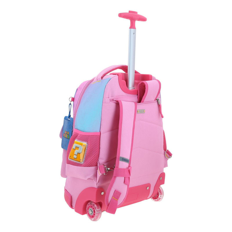 Mochila Con Ruedas Chenson Mario Bros Peach Kiut 5