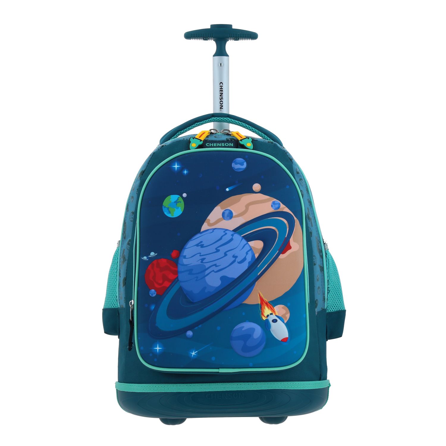 Mochila con Ruedas Chenson Original Azul con Luz LED y Bastón de Aluminio