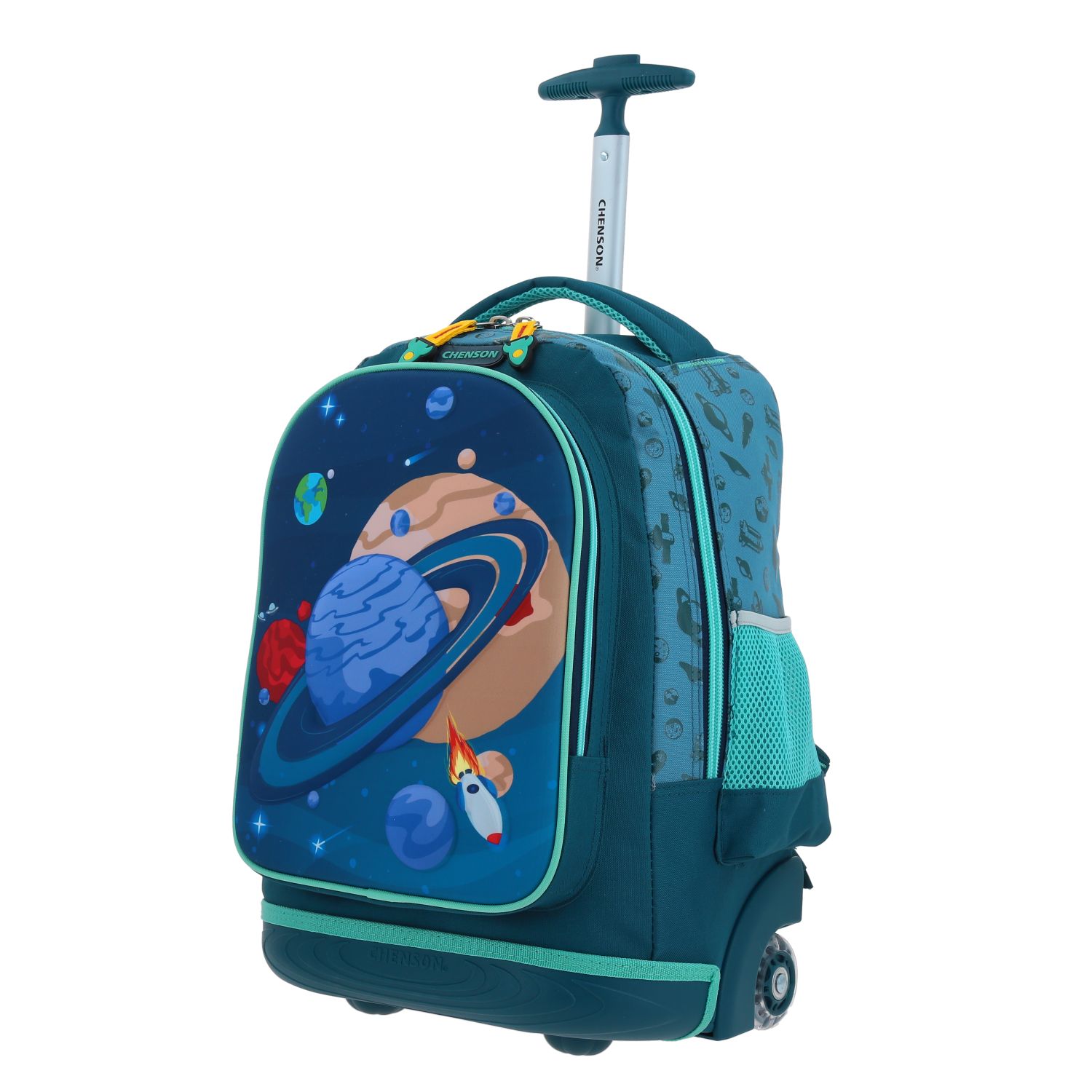 Mochila con Ruedas Chenson Original Azul con Luz LED y Bastón de Aluminio 2