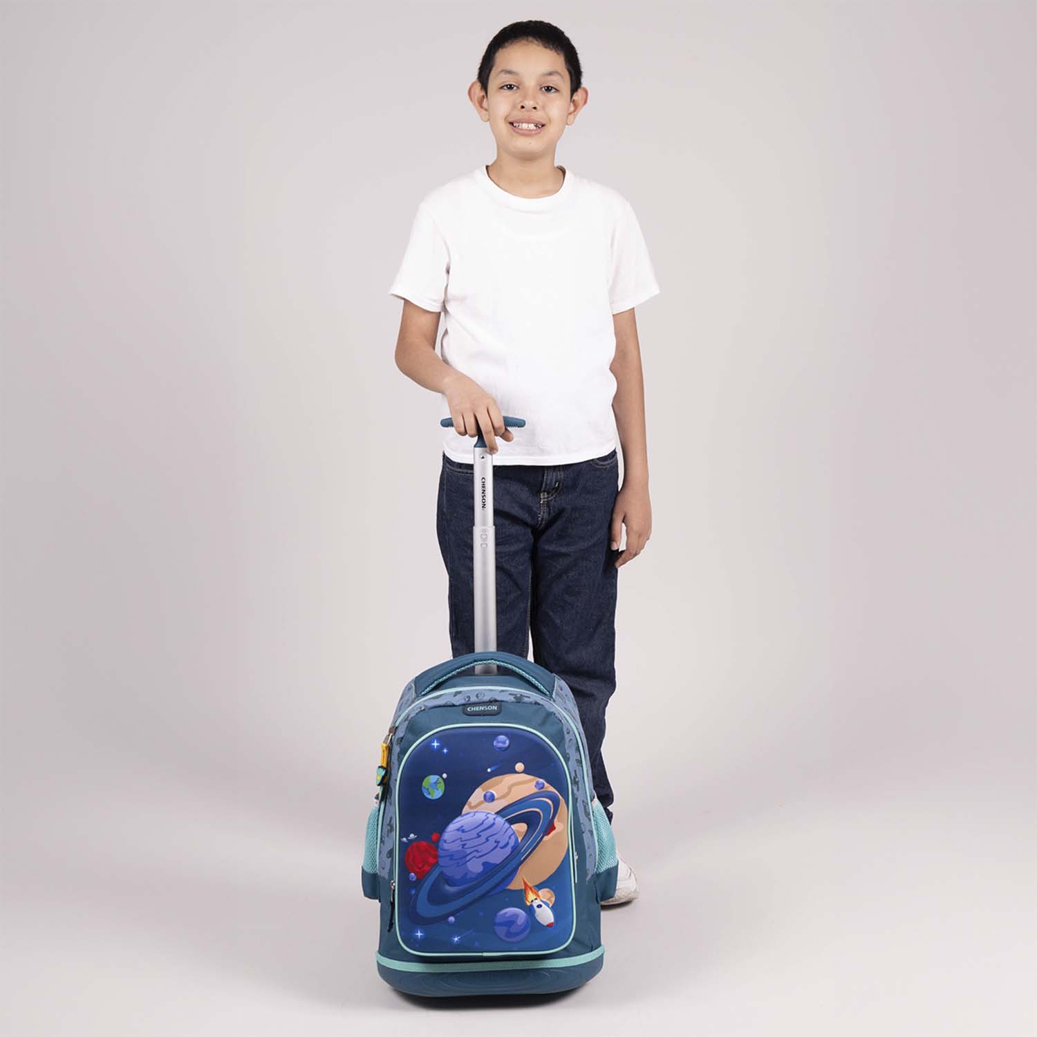 Mochila con Ruedas Chenson Original Azul con Luz LED y Bastón de Aluminio - vista 2