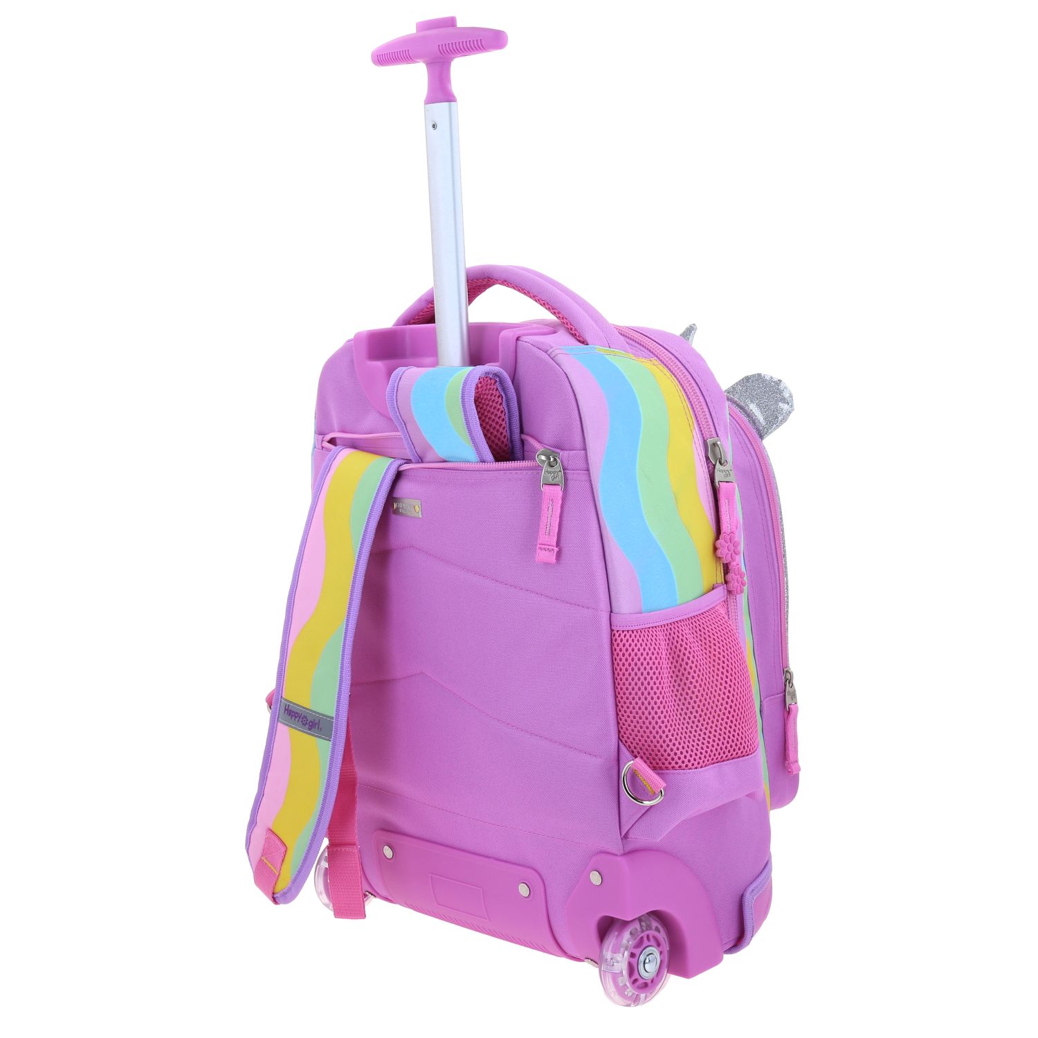 Mochila con Ruedas Happy Girl Multicolor para Niña – Ideal para Primaria 5